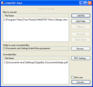 CHM2PDF Pilot screenshot